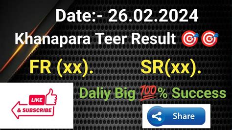 Khanapara TEER RESULT Today LIVE [05 July 2024] FR, SR.